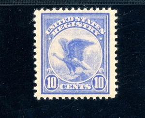 USAstamps Unused FVF US 1911 Registry Eagle Scott F1 OG MVLH SCV $75 - Picture 1 of 2