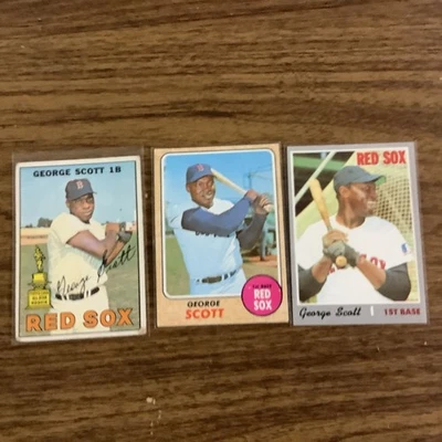 1967, 68, 70 (3) George Scott Boston Red Sox Trading Cards Vg/Excellent - Image 1 of 2