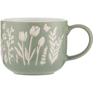 NEW Mason Cash In The Meadow Tulip Mug Green 400ml - Picture 1 of 2