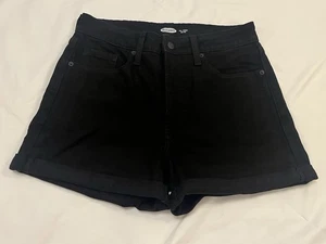 Alte Marine O.G. Kurze schwarze Jeansshorts mit hohem Bund Damengröße 8 " - Bild 1 von 8