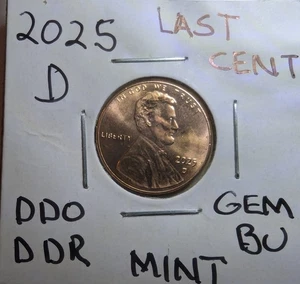⚜️⚜️2025 D Lincoln Penny DDO DDR Mint BU Münze. Last Mint - Bild 1 von 18