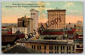 Bird's-eye view looking north Skyscrapers, Birmingham, Alabama Postcard DVB UNP  - Picture 1 of 2