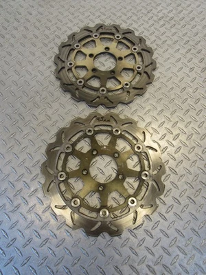 2005 05 SUZUKI GSX-R750 GSX R750 750 ROTORES DE FRENO DELANTEROS DISCOS Foto 1 de 4