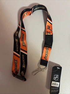 Neu mit Etikett NHL Anaheim Enten Schlüsselband Sicherheit Breakaway orange & schwarz Hockey - Bild 1 von 3