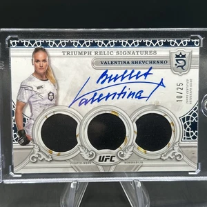 Valentina Shevchenko Triumph Relic Signatures Blue /25 - 2024 Topps UFC - Picture 1 of 7