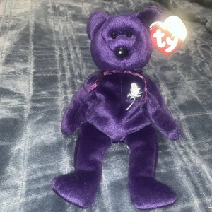Ty Beanie Babies Principessa Orso Giocattolo Vintage 1997 Ritirato PE Pellet - Foto 1 di 15