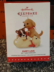 Hallmark Keepsake Adorno de Navidad Cachorro Amor 25 Aniversario Exclusivo 2015 - Imagen 1 de 10