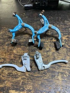 Set freni vintage vecchia scuola BMX Chang Star Freestyle Max-910 blu cielo - Foto 1 di 8