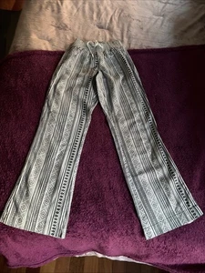 Pantalones de lino a rayas marca American Original Rewash cintura elástica talla S - Imagen 1 de 12