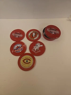 Cincinnati Reds Lot Official Program Coaster Set of 5 Picture Frame MLB All Star - Image 1 of 4