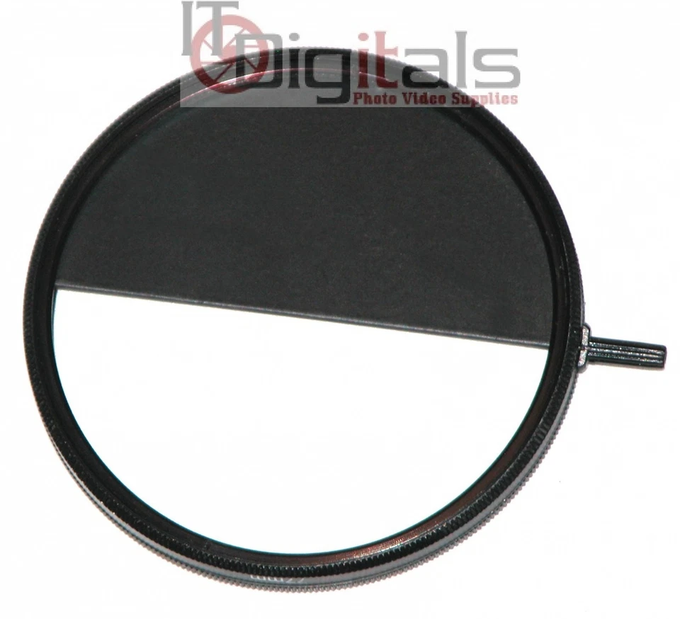 58mm Half Frame Lens Filter Attachment Double Exposure Two picture 1 Frame Trick - Image 1 of 3