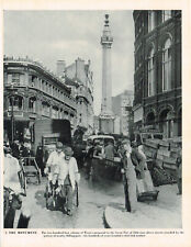 Billingsgate Porters Monument London Market Picture Old Print 1951 CLPBOL1#07