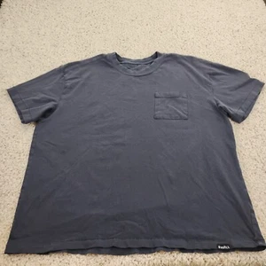 NOBULL Shirt Mens 2XL Blue Workout Gym Lightweight Cotton Pocket Running A3* - Picture 1 of 10