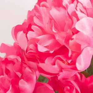 19" Artificial Bright Pink Peony Decorative Floral Bush with 5" Blooms - Picture 1 of 5