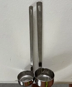 Williams Sonoma Waffel Pfannkuchen Kellen Hefty 18/10 Edelstahl 2er Set - Bild 1 von 4