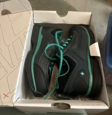 Zapato de bicicleta Specialized Cadette Mountain negro/verde azulado - para mujer. Talla 9,5 EE. UU. 41 EU. Nuevo en caja Foto 1 de 4