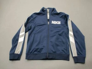 Nike Size 7 Boys Navy Athletic Full Zip w/Pockets Active Track Jacket 6Y533 - Picture 1 of 7