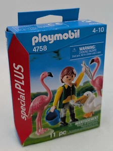 PLAYMOBIL 4758 Tierpfleger mit exotischen Vögeln speciaPLUS Flamingo Pelikan NEU - Picture 1 of 10