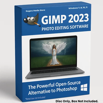 NOVO PRO Software de Edição de Imagem de Design Gráfico Fotográfico-GIMP com CD Guia de Loja de Fotos - Imagem 1 de 4