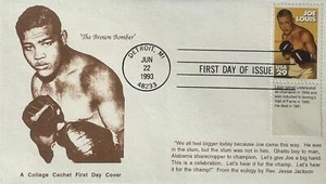 Collage Cachet 2766 Boxing Champion Joe Louis Detroit Michigan - Picture 1 of 1