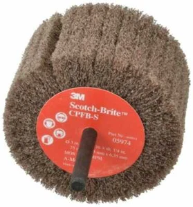 3M 3" Diam x 1-3/4" Face Width, Medium Aluminum Oxide Nonwoven Mounted Flap W... - Picture 1 of 1