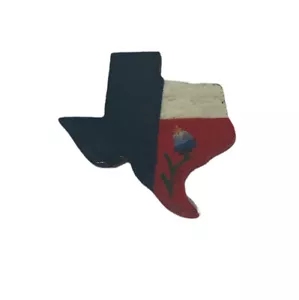 State Of Texas - Spilla in legno Lone Star State - Foto 1 di 4