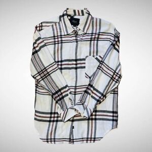 Rails Jackson Plaid Button-up Shirt in Blanc/Navy XS