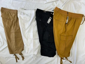 Men's Encrypted Big & Tall Stretch Elastic waistband Multi Pocket Cargo Shorts - Picture 1 of 13