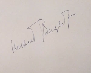 ALBUMSEITE SIGNIERT VON HERBERT BERGOF COA. AMER. SCHAUSPIELER REGISSEUR SCHAUSPIELLEHRER. - Bild 1 von 3