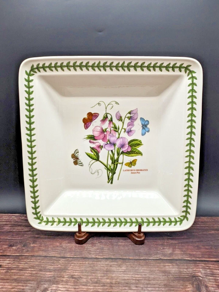 Portmeirion Botanic Garden Low Square Bowl 12 Inch.