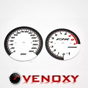 Yamaha FJR 1300 2003-2005 KM/H Aftermarket Instrument Cluster White Gauge Faces - Picture 1 of 1