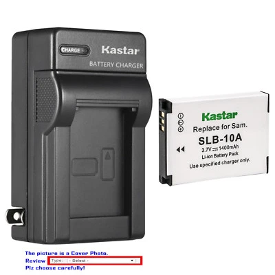 Cargador de pared de batería Kastar para cámara Samsung SLB-10A y Samsung WB1100F WB2100 Foto 1 de 4
