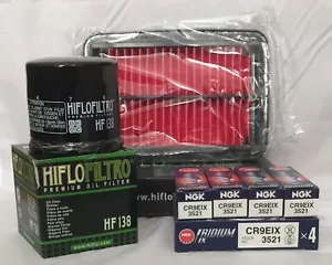 Service Kit For SUZUKI GSF600 BANDIT (2000 to 2004) Filters & NGK Iridium Plugs - Picture 1 of 6