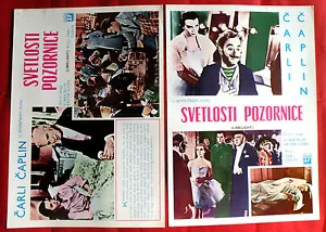 LIMELIGHT 1952 CHARLES CHAPLIN CLAIRE BLOOM 2X RARO POSTER EXYU - Foto 1 di 3