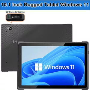 4G Windows 11 Home Rugged Tablet PC GPS Waterproof Qualcomm 2D Barcode Scanner - Picture 1 of 20
