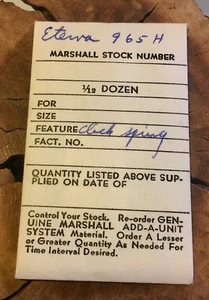 Vintage Klickfederteil zu Vintage Eterna 965 Kaliber Uhr Marshall Swiss NOS - Bild 1 von 1