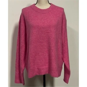 Neu mit Etikett American Eagle Outfitters flauschiger Pullover mit Rundhalsausschnitt pink Größe M - Bild 1 von 7