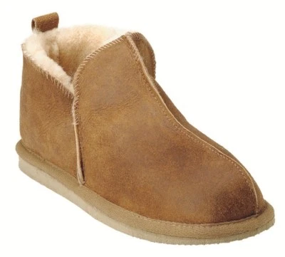 Shepherd of Sweden Ladies Annie Boot Luxury Sheepskin Slippers - Antique Cognac