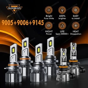 For Chevy Silverado 1500 2003-2006 AUXBEAM Combo LED Headlights Fog Bulbs Bright - Picture 1 of 12