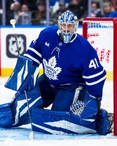 Foto de hockey de Anthony Stolarz 2025 Playoffs Acción Toronto Maple Leafs 8x10 NHL - Imagen 1 de 1