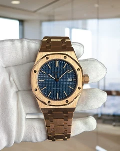 SEIKOAK ROYAL NH35 - ROSÉ GOLD OCEAN BLUE CHRONO DIAL - Bild 1 von 3