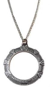 Stargate Silver SG-1 Stargate Antique Finish Metal Necklace - Picture 1 of 1