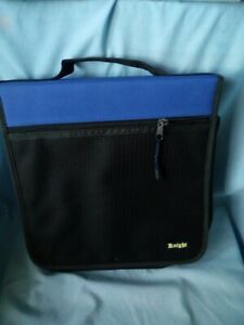 DVD/CD Disc storage Case. Knight. Carry Handle. Zip. Blue, Black. Holds 128 disc