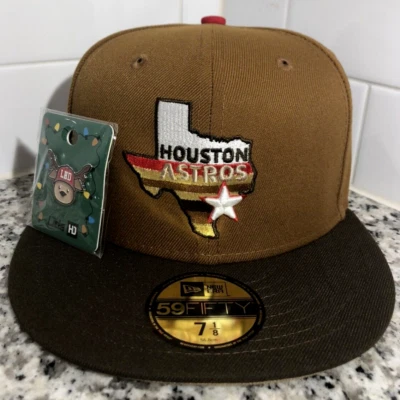 Houston Astros New Era Lids Hat Drop Reindeer Pack 59FIFTY Fitted Hat Size 7 1/8 - Image 1 of 4