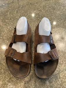 Sandalias Birkenstock Milano de cuero nobuck para hombre 11 marrón 44 - Imagen 1 de 8