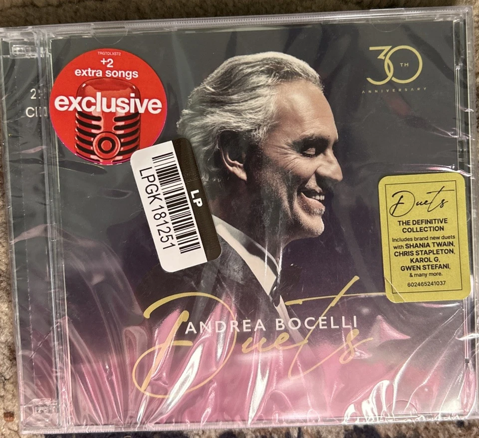 ☆TARGET ☆ Duets by Andrea Bocelli (2-CD 2024 Decca) 30th Anniversary