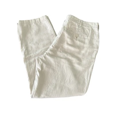 Pantalones de lino/algodón crema claro Nautica para hombre talla 38 X 30 Foto 1 de 4