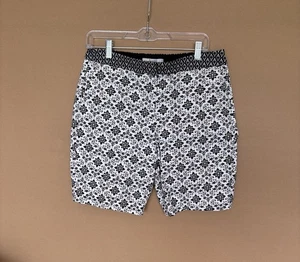 Boden Black & White Chino Style Shorts Size 8 - Picture 1 of 8