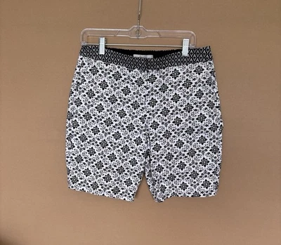 Boden Black & White Chino Style Shorts Size 8 - Image 1 of 4