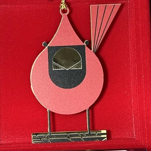Charley Harper Cardinal Close Up Christmas Ornament 2000 Vintage Goldteller A5 - Bild 1 von 8